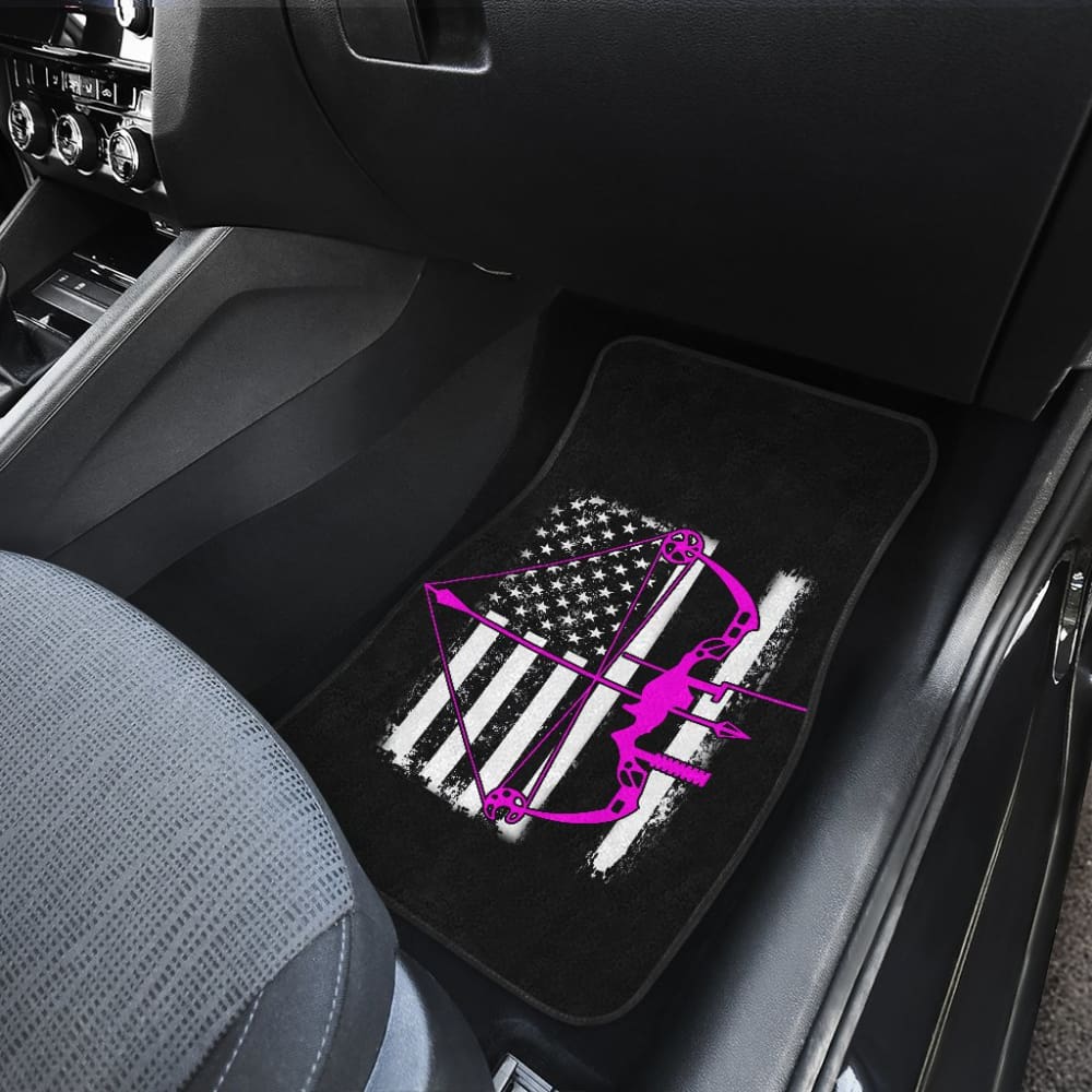 Pink Bow Hunter Flag Car Floor Mats Amazing Gift Ideas