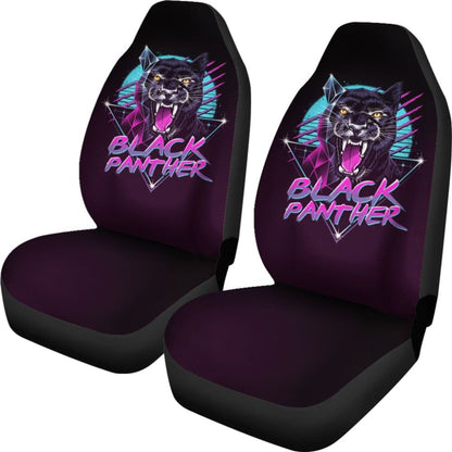 Black Panther Purple Awesome Poly Car Seat Covers