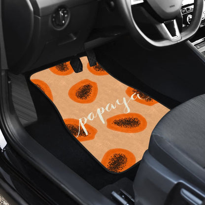 Papaya Fruit Platter Car Floor Mats