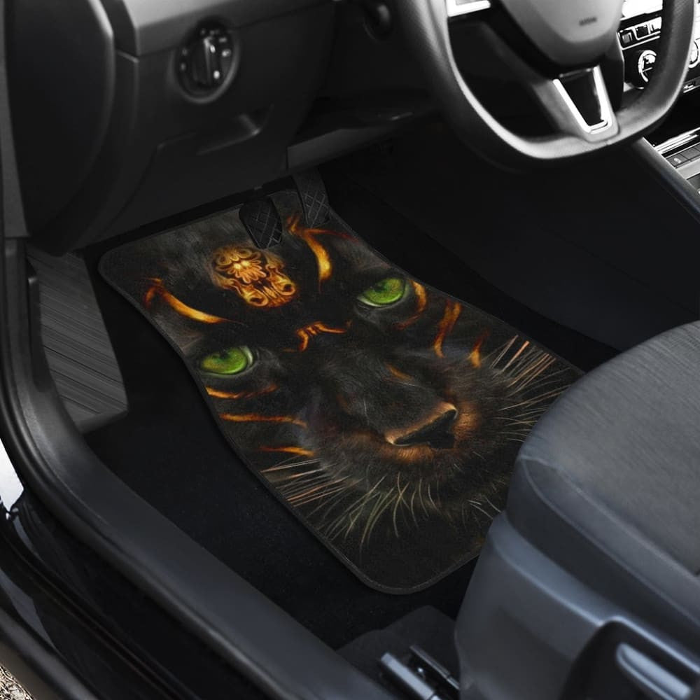 Premium Panther Awesome With Green Eyes Car Floor Mats