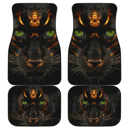 Premium Panther Awesome With Green Eyes Car Floor Mats
