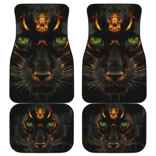 Premium Panther Awesome With Green Eyes Car Floor Mats