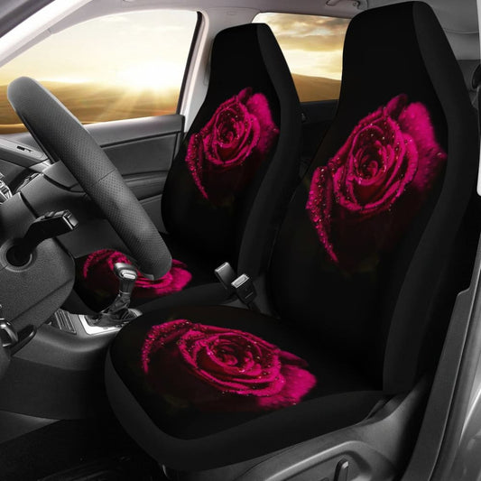 Most Beautiful Rose Ever On Black Background Car Seat Covers