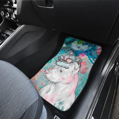Awesome Gifts for Pitbull Lovers Royal Crown Pitbull Car Floor Mats