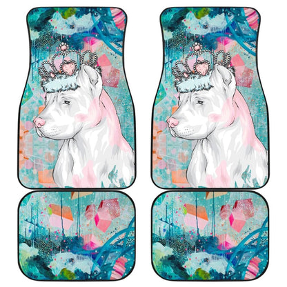 Awesome Gifts for Pitbull Lovers Royal Crown Pitbull Car Floor Mats