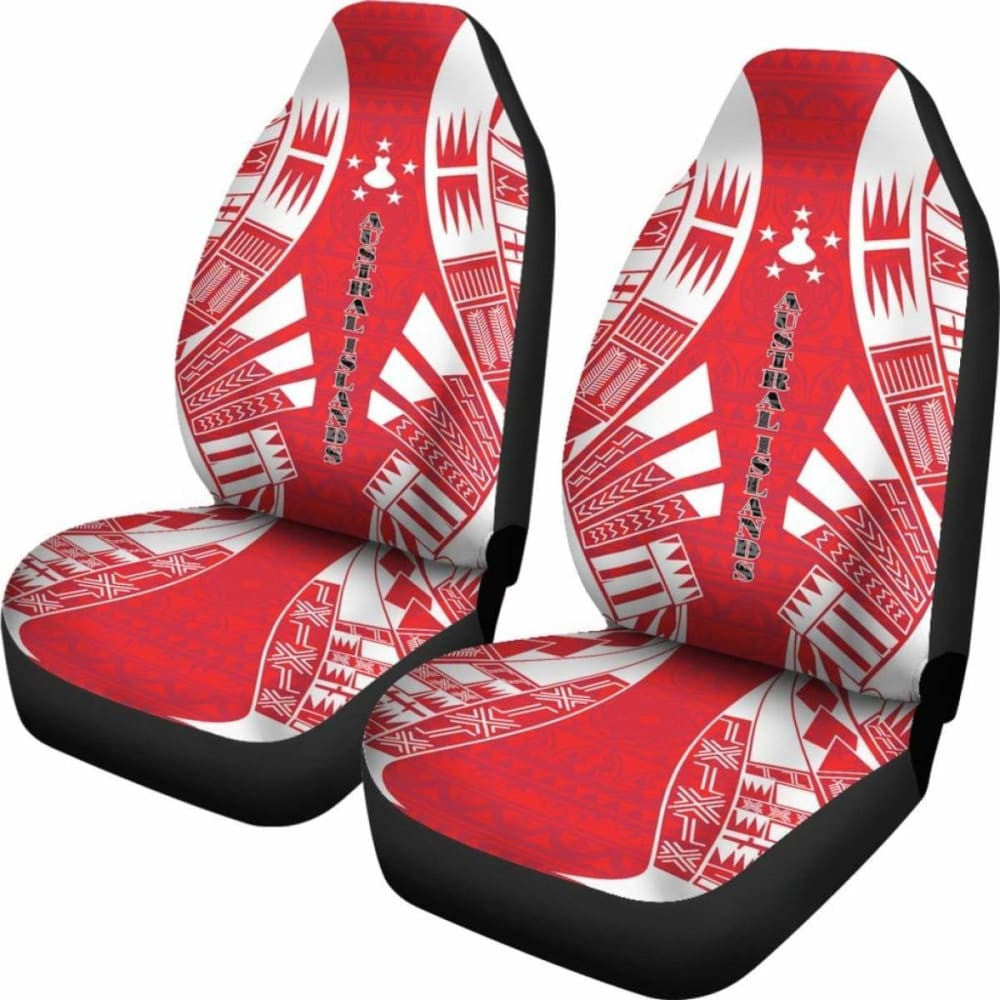 Austral Islands Car Seat Covers - Austral Islands Flag Polynesian Tattoo Flag -