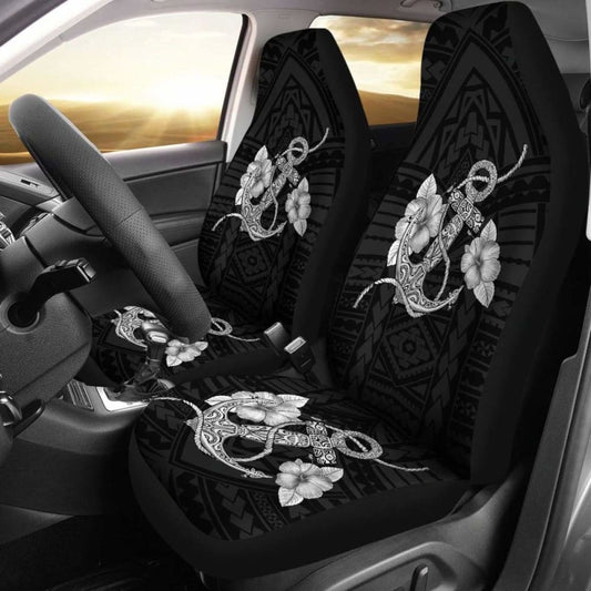 Anchor White Poly Tribal Car Seat Covers -