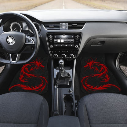 Red Dragon Pattern Car Floor Mats