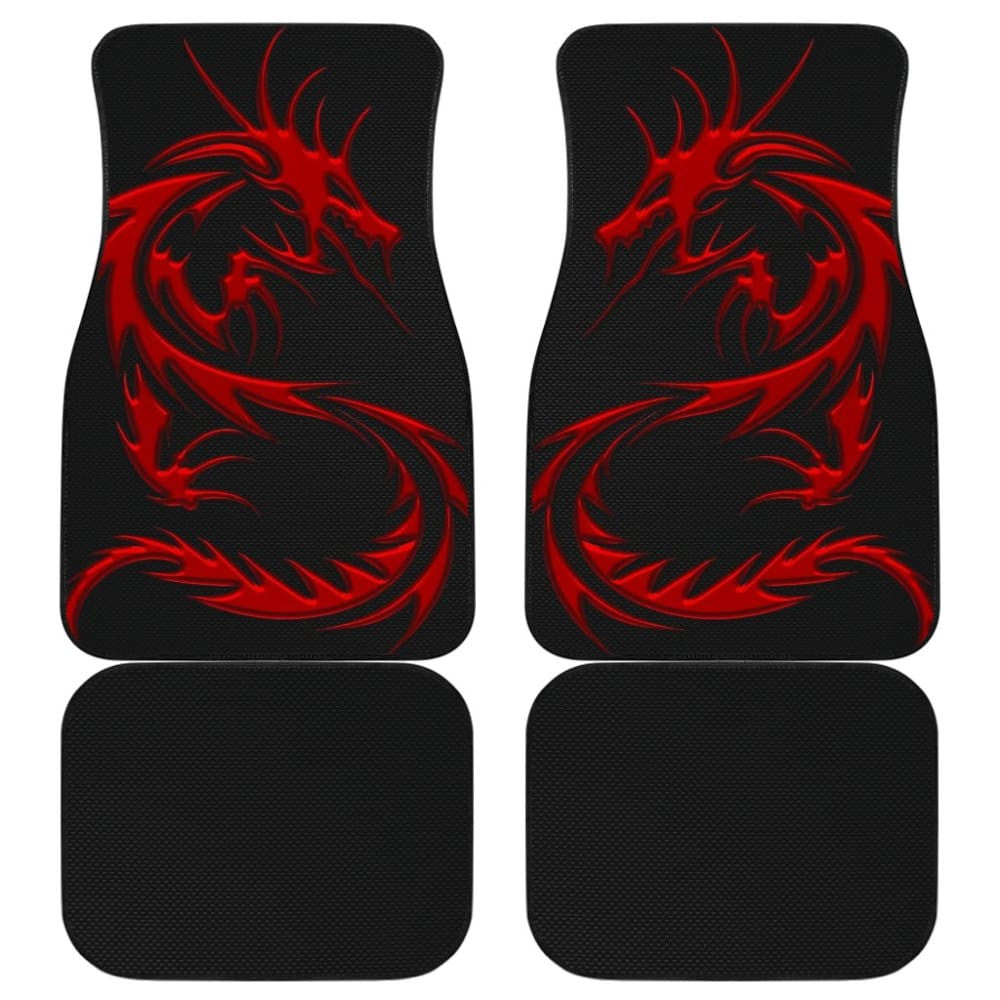 Red Dragon Pattern Car Floor Mats