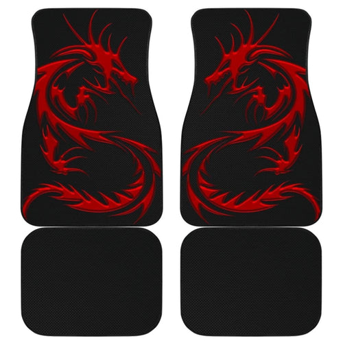 Red Dragon Pattern Car Floor Mats