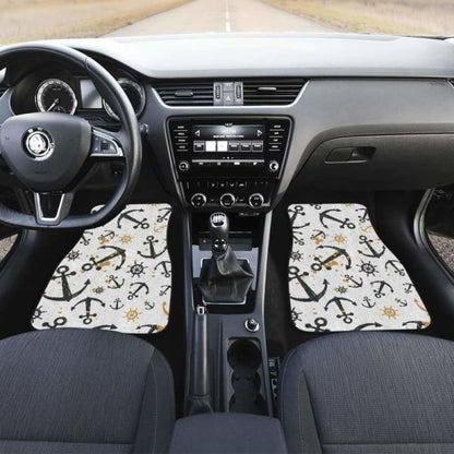 Anchors Rudders Pattern Front And Back Car Mats
