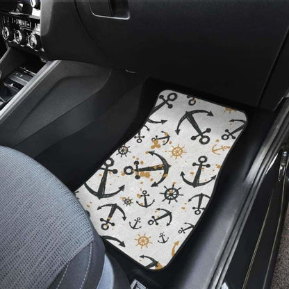 Anchors Rudders Pattern Front And Back Car Mats