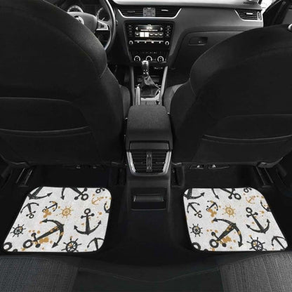 Anchors Rudders Pattern Front And Back Car Mats