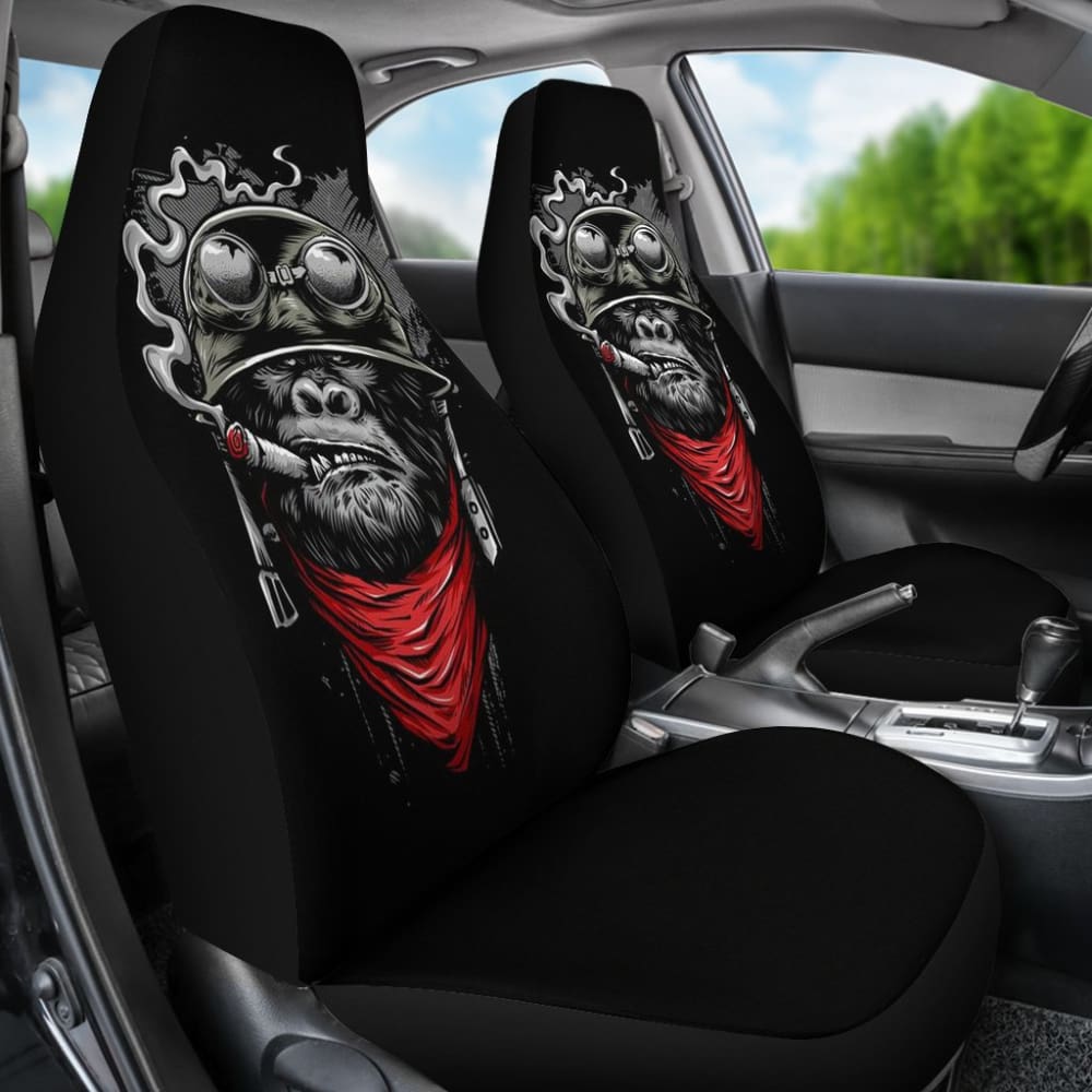 Badass Monkey Smoking Car Seat Covers