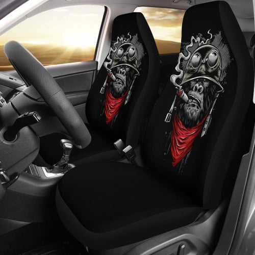Badass Monkey Smoking Car Seat Covers