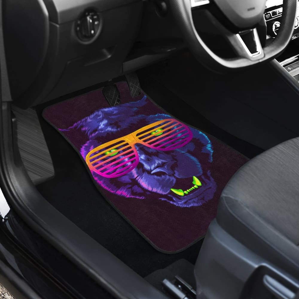 Badass Panther With Glasses Car Floor Mats