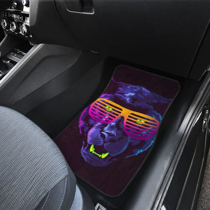 Badass Panther With Glasses Car Floor Mats
