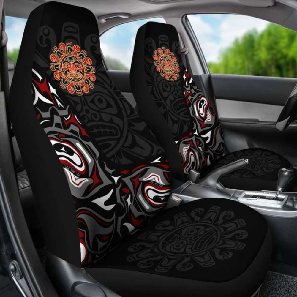 Canada Car Seat Covers Haida Sun Tattoo (Set Of Two)
