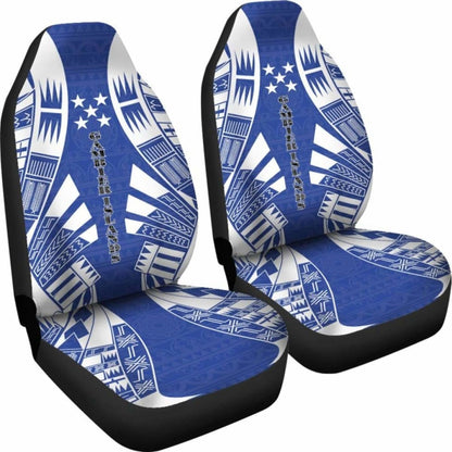Gambier Islands Car Seat Covers - Gambier Islands Flag Polynesian Tattoo Flag -