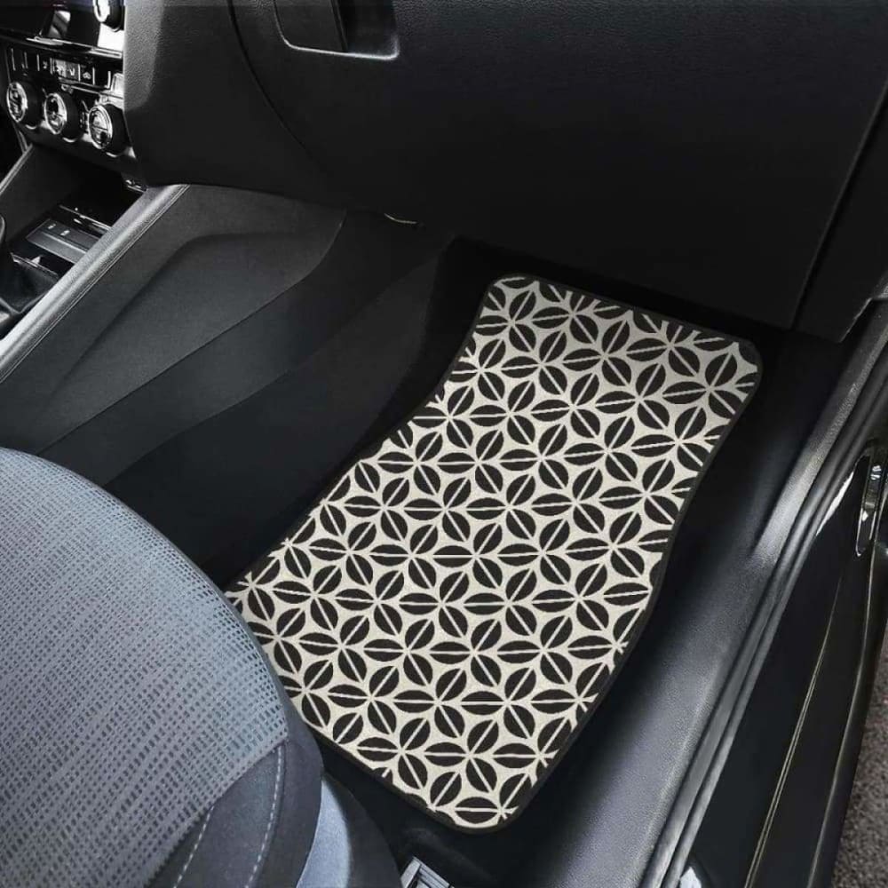 Coffee Bean Abstract Modern Pattern Front And Back Car Mats