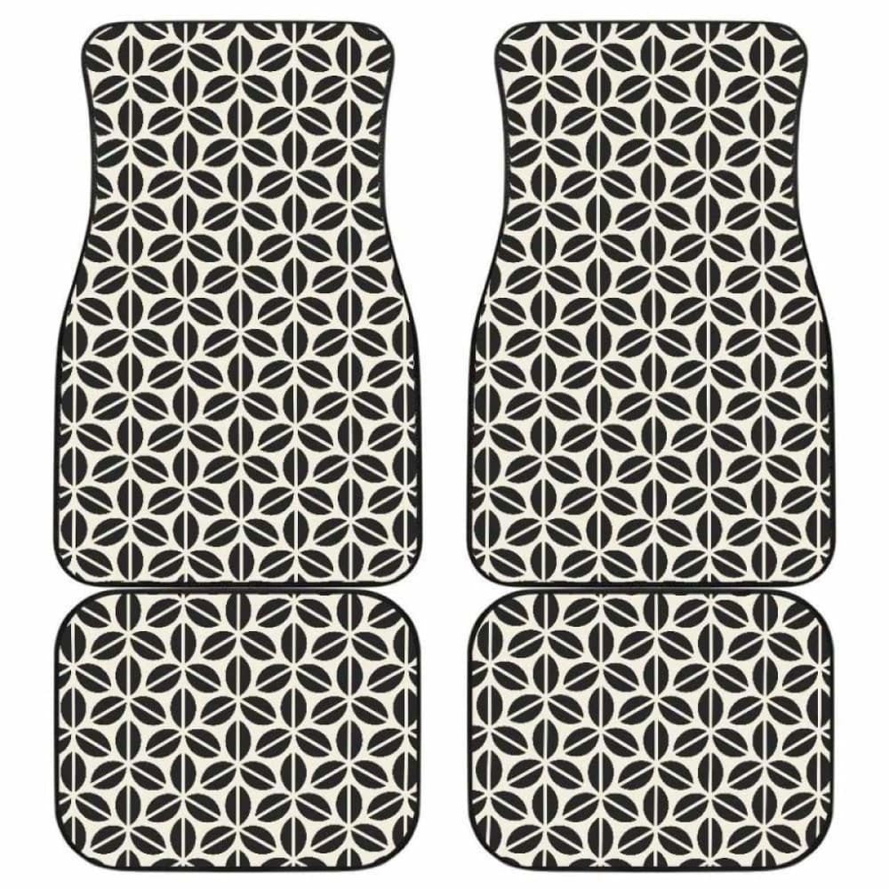 Coffee Bean Abstract Modern Pattern Front And Back Car Mats
