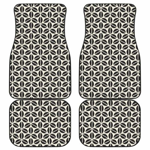 Coffee Bean Abstract Modern Pattern Front And Back Car Mats