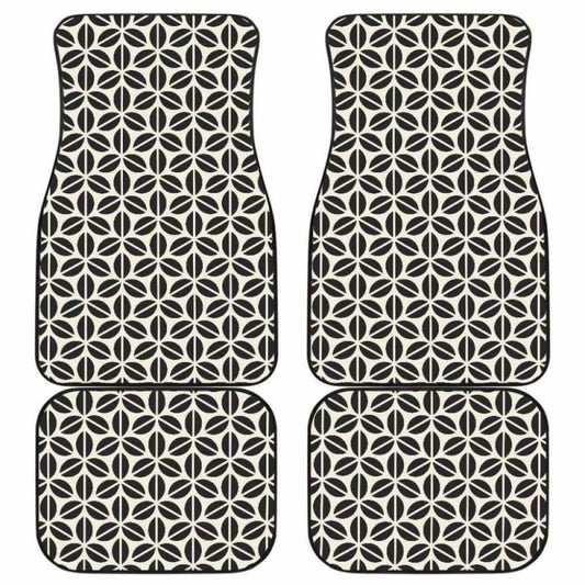 Coffee Bean Abstract Modern Pattern Front And Back Car Mats