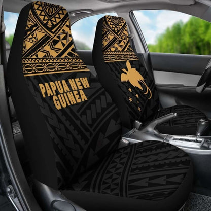 Papua New Guinea Polynesian Car Seat Covers Gold -