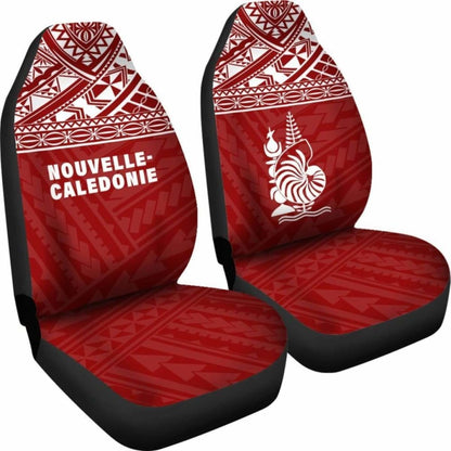 New Caledonia Polynesian Car Seat Covers Red -