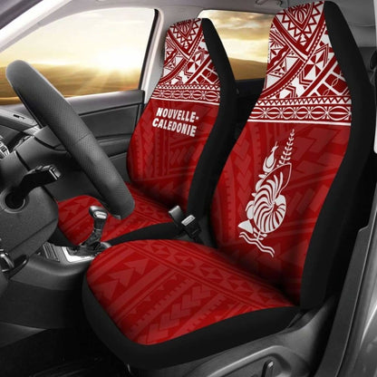 New Caledonia Polynesian Car Seat Covers Red -