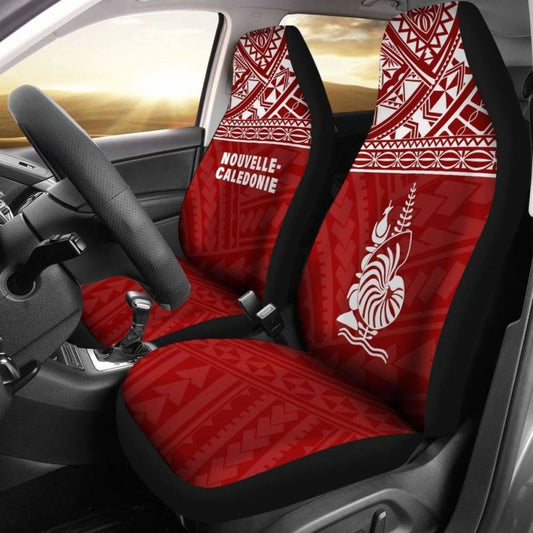 New Caledonia Polynesian Car Seat Covers Red -