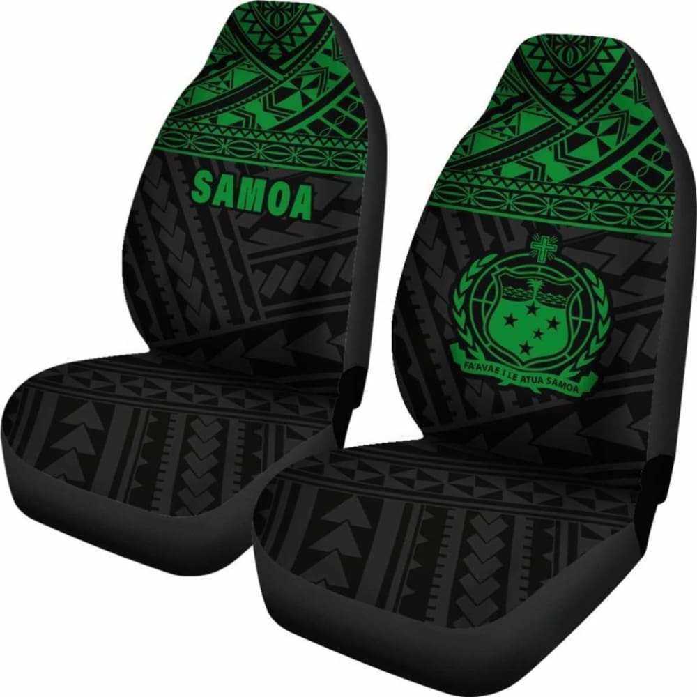 Samoa Polynesian Car Seat Covers Green -