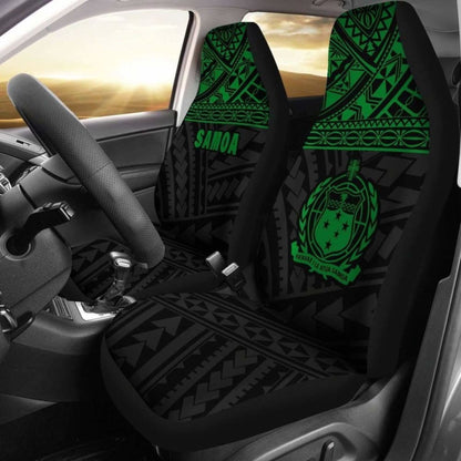 Samoa Polynesian Car Seat Covers Green -
