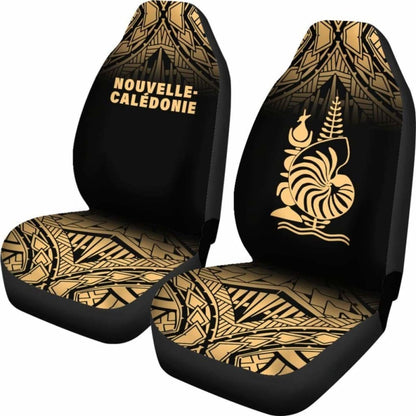 New Caledonia Polynesian Car Seat Covers - Gold Fog -