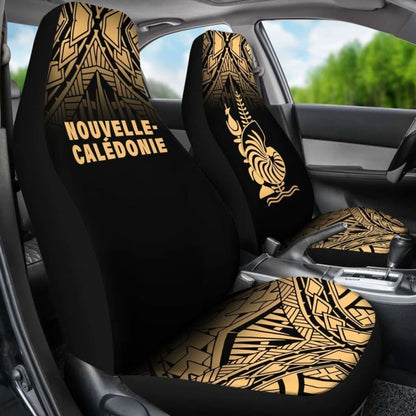 New Caledonia Polynesian Car Seat Covers - Gold Fog -
