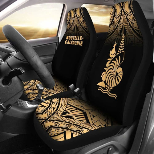New Caledonia Polynesian Car Seat Covers - Gold Fog -