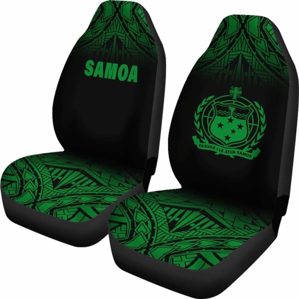 Samoa Polynesian Car Seat Covers - Green Fog -