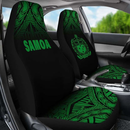 Samoa Polynesian Car Seat Covers - Green Fog -