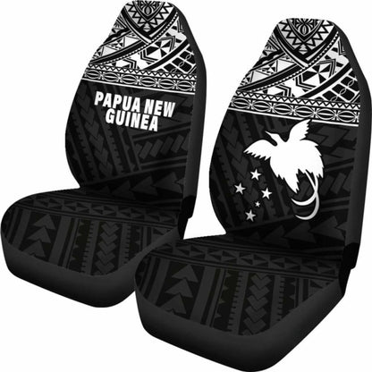 Papua New Guinea Polynesian Car Seat Covers Black -