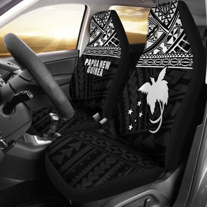 Papua New Guinea Polynesian Car Seat Covers Black -