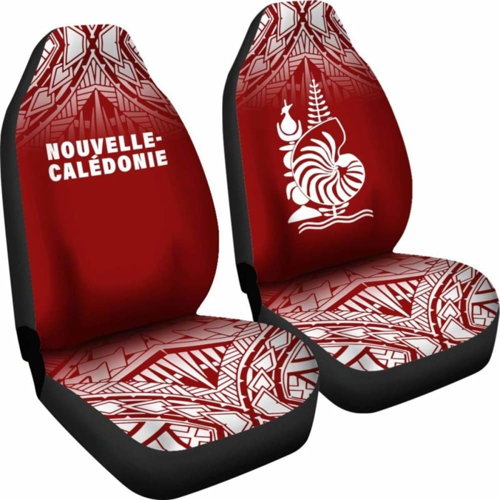 New Caledonia Polynesian Car Seat Covers - Red Fog -