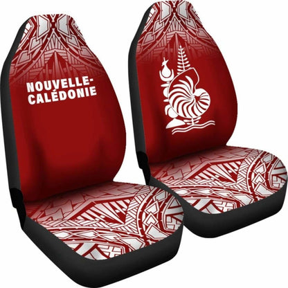 New Caledonia Polynesian Car Seat Covers - Red Fog -