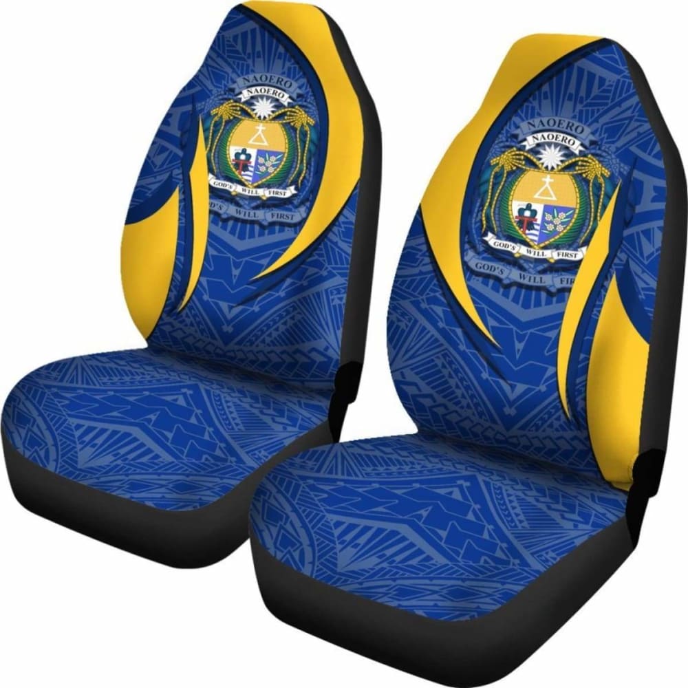 Nauru Polynesian Car Seat Covers - Nauru Spirit (Blue) -