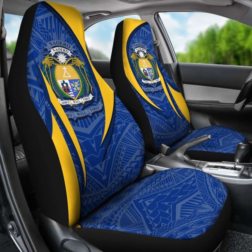 Nauru Polynesian Car Seat Covers - Nauru Spirit (Blue) -