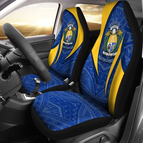 Nauru Polynesian Car Seat Covers - Nauru Spirit (Blue) -