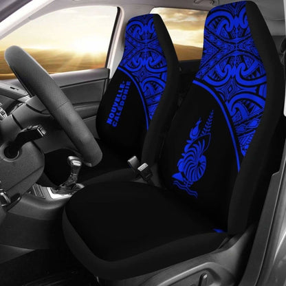 New Caledonia Polynesian Car Seat Covers - Blue Curve -