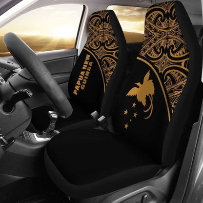 Papua New Guinea Polynesian Car Seat Covers - Yellow Curve -