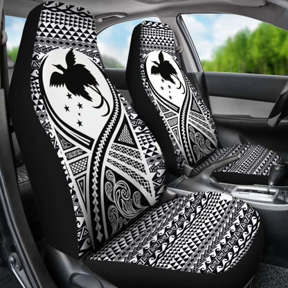 Papua New Guinea Car Seat Cover Lift Up Black -