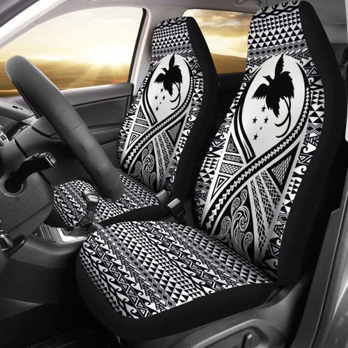 Papua New Guinea Car Seat Cover Lift Up Black -