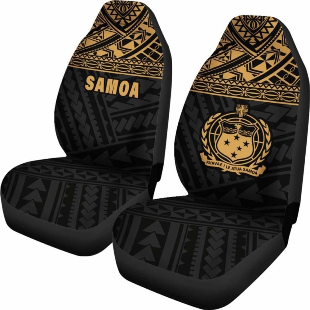 Samoa Polynesian Car Seat Covers Gold -